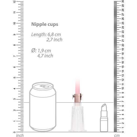 SET DE BOMBA PARA PEZONES Y CLITORIS - MEDIUM - PIN - Bombas Succionadoras - SEXSHOP