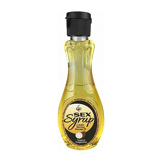 SEX  SYRUP - ACEITE DE MASAJE TROPICAL - 118ML - Cosmética Erótica con sabores - Sex Shop ARTICULOS EROTICOS