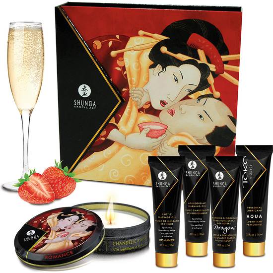 SHUNGA COLECCIÓN GEISHA VINO ESPUMOSO - Cosmética Erótica kit - Sex Shop ARTICULOS EROTICOS