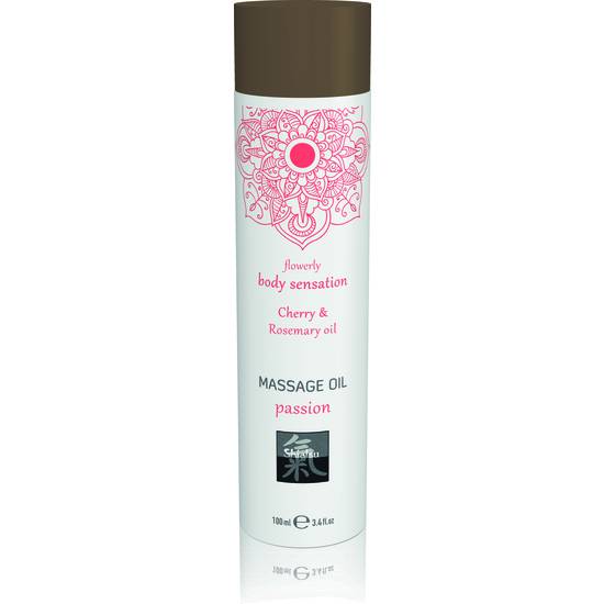 ACEITE DE MASAJE PASIÓN - CEREZA Y ACEITE DE ROMERO 100ML - Cosmetica Erótica Aceites Aromáticos - Sex Shop ARTICULOS EROTICOS