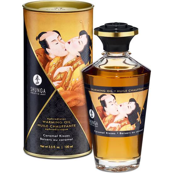 ACEITE EFECTO CALOR BESOS DE CARAMELO 100ML - Cosmética Erótica con sabores - Sex Shop ARTICULOS EROTICOS