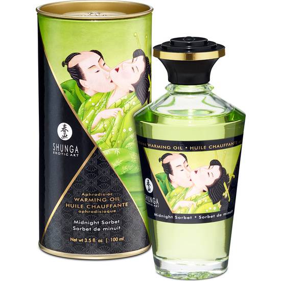 ACEITE EFECTO CALOR SORBETE MEDIANOCHE 100ML - Cosmética Erótica con sabores - Sex Shop ARTICULOS EROTICOS