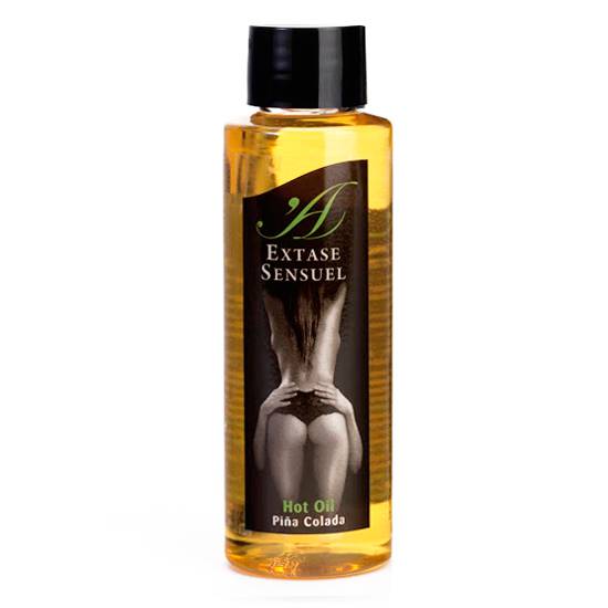 EXTASE SENSUEL ACEITE DE MASAJE EFECTO CALOR PIÑA COLADA - Cosmética Erótica con sabores - Sex Shop ARTICULOS EROTICOS