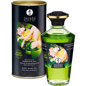 SHUNGA ACEITE EFECTO CALOR TE VERDE 100 ML - Sabores - SEXSHOP