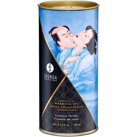 SHUNGA ACEITE EFECTO CALOR COCO 100 ML - Sabores - SEXSHOP