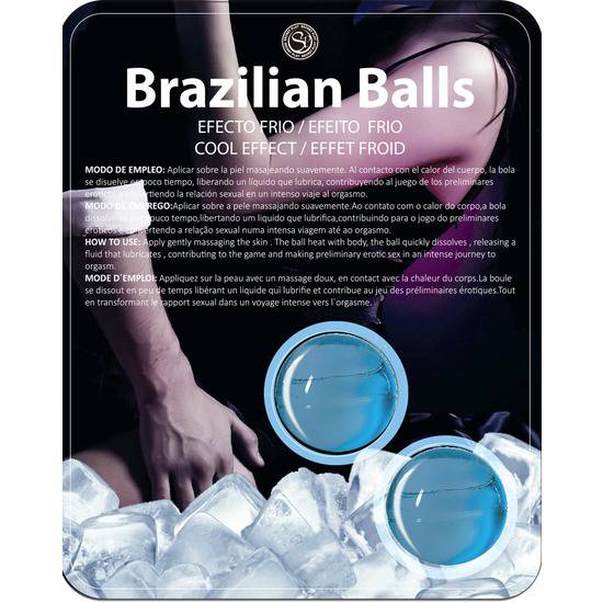 SET 2 BRAZILIAN BALLS EFECTO FRÍO - Cosmética Erótica con sabores - Sex Shop ARTICULOS EROTICOS