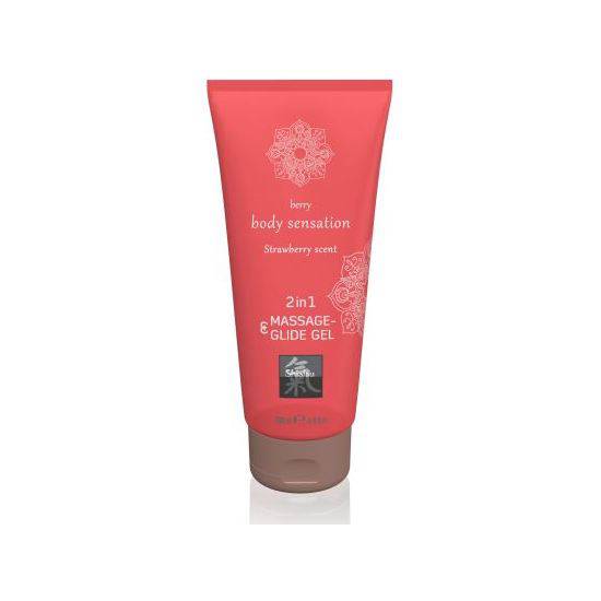 SHIATSU GEL ESTIMULANTE 2 EN 1 FRESA 200ML - Cosmética Erótica Cremas Vigorizantes - Sex Shop ARTICULOS EROTICOS