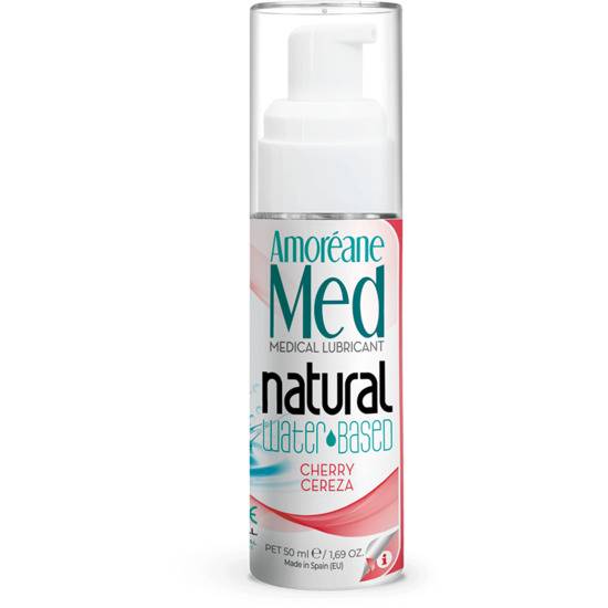 AMOREANE MEDICAL LUBRICANTE BASE AGUA CON FITOPLANCTON 50ML - CEREZA - Cosmética Erótica con Base de Agua - Sex Shop ARTICULOS EROTICOS