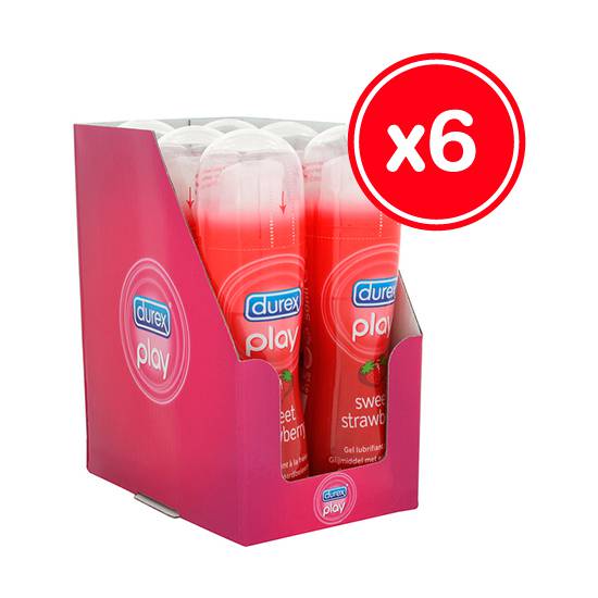 DUREX PLAY STRAWBERRY 50 ML (6 UDS) - Cosmética Erótica con sabores - Sex Shop ARTICULOS EROTICOS