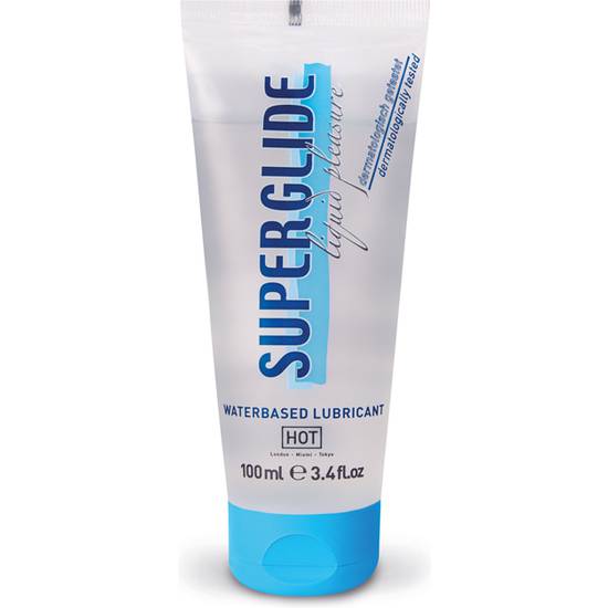 HOT SUPER GLIDE LUBRICANTE BASE DE AGUA 100 ML - Cosmética Erótica con Base de Agua - Sex Shop ARTICULOS EROTICOS