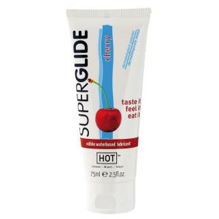 HOT SUPERGLIDE LUBRICANTE COMESTIBLE CEREZA - Cosmética Erótica con sabores - Sex Shop ARTICULOS EROTICOS