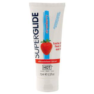 HOT SUPERGLIDE LUBRICANTE COMESTIBLE FRESA - Cosmética Erótica con sabores - Sex Shop ARTICULOS EROTICOS