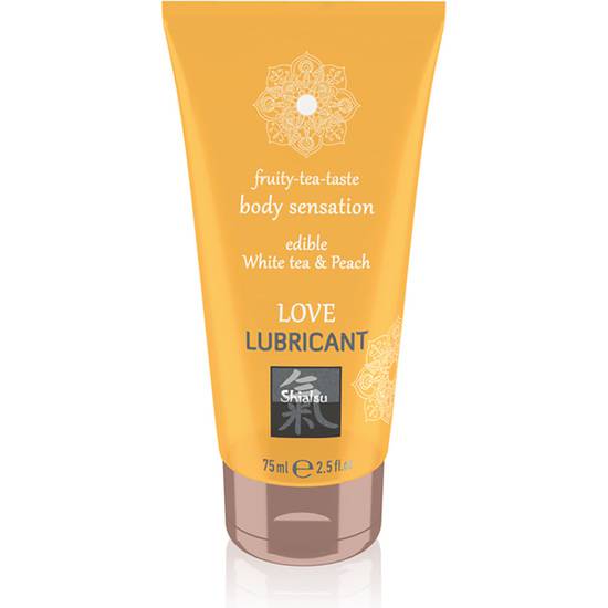 LOVE LUBRICANTE COMESTIBLE TÉ BLANCO Y MELOCOTÓN 75ML - Cosmetica Erótica Aceites Aromáticos - Sex Shop ARTICULOS EROTICOS