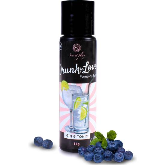 LUBRICANTE GIN & TONIC - DRUNK IN LOVE 60 ML - Cosmética Erótica con sabores - Sex Shop ARTICULOS EROTICOS