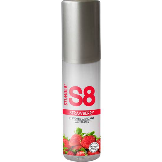 S8 LUBRICANTE SABORES 125ML - FRESA - Cosmética Erótica con sabores - Sex Shop ARTICULOS EROTICOS