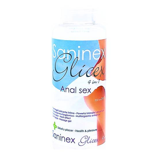 SANINEX EXTRA LUBRICANT GLICEX 4 IN 1 ANAL SEX 100ML - Cosmética Erótica con Efecto Calor - Sex Shop ARTICULOS EROTICOS