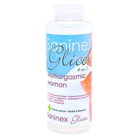SANINEX EXTRA LUBRICANT GLICEX 4 IN 1 MULTIORGASMIC WOMAN 100ML - Cosmética Erótica con Efecto Calor - Sex Shop ARTICULOS EROTICOS