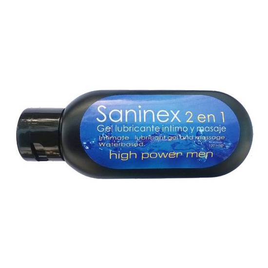 SANINEX GEL LUBRICANTE INTIMO HIGH POWER MEN 120 ML - Cosmética Erótica con Base de Agua - Sex Shop ARTICULOS EROTICOS