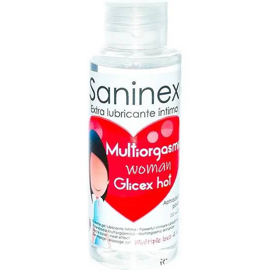 SANINEX GLICEX MULTIORGASMIC WOMAN HOT 4 IN 1 - 100ML - Cosmética Erótica Varios - Sex Shop ARTICULOS EROTICOS