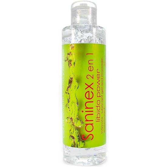 SANINEX INTIMATE LUBRICANT & MASSAGE GEL LIBIDO POWER 2 in 1 - 200ML - Cosmética Erótica con Base de Agua - Sex Shop ARTICULOS EROTICOS