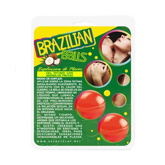 SECRET PLAY BRAZILIAN BALLS AROMA CEREZA - Cosmetica Erótica Aceites Aromáticos - Sex Shop ARTICULOS EROTICOS