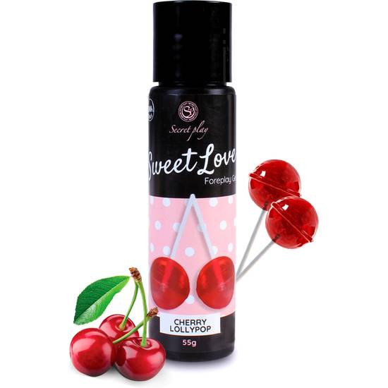 SWEET LOVE - GEL LUBRICANTE LOLLIPOP DE CEREZA - 60ML - Sabores - SEXSHOP