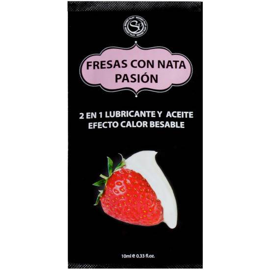 MONODOSIS LUBRICANTE FRESAS CON NATA -10ML - Cosmetica Erótica Aceites Aromáticos - Sex Shop ARTICULOS EROTICOS