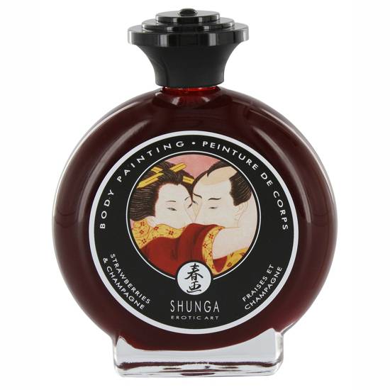 SHUNGA PINTURA CORPORAL DE FRESAS Y CHAMPAGNE - Body Paint Cosmética Erótica - Sex Shop ARTICULOS EROTICOS