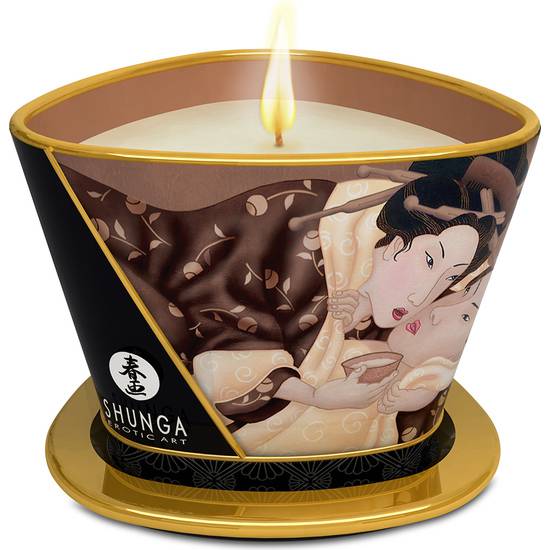 SHUNGA VELA DE MASAJE CHOCOLATE 170 ML - Afrodisiácos Velas - Sex Shop ARTICULOS EROTICOS