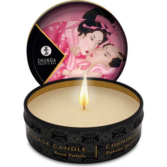 SHUNGA VELA DE MASAJE PETALOS DE ROSA 30 ML - Afrodisiácos Velas - Sex Shop ARTICULOS EROTICOS