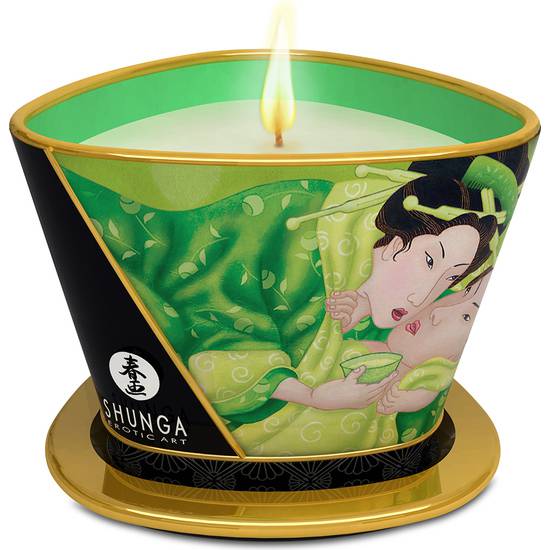 SHUNGA VELA DE MASAJE TE VERDE 170 ML - Afrodisiácos Velas - Sex Shop ARTICULOS EROTICOS