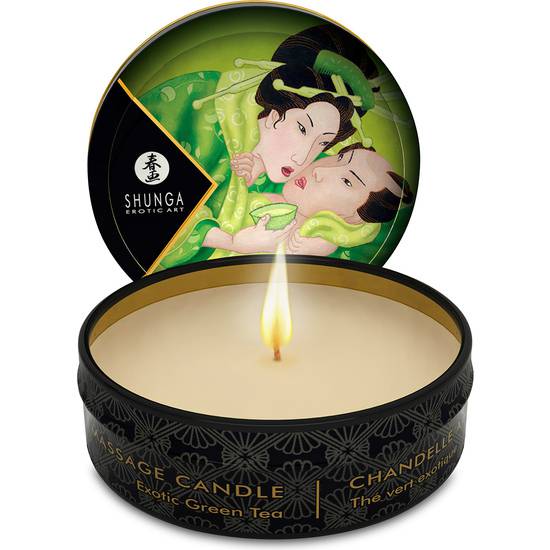 SHUNGA VELA DE MASAJE TE VERDE 6 30 ML - Afrodisiácos Velas - Sex Shop ARTICULOS EROTICOS