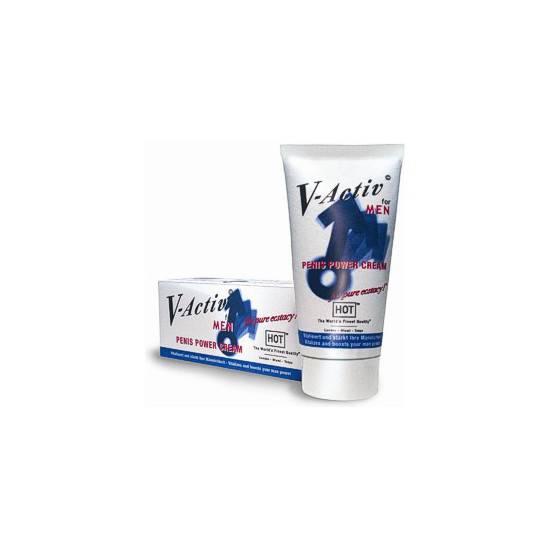 HOT V-ACTIV HOMBRE CREMA POTENCIADORA DE LA ERECCION - Cosmética Erótica Cremas Vigorizantes - Sex Shop ARTICULOS EROTICOS