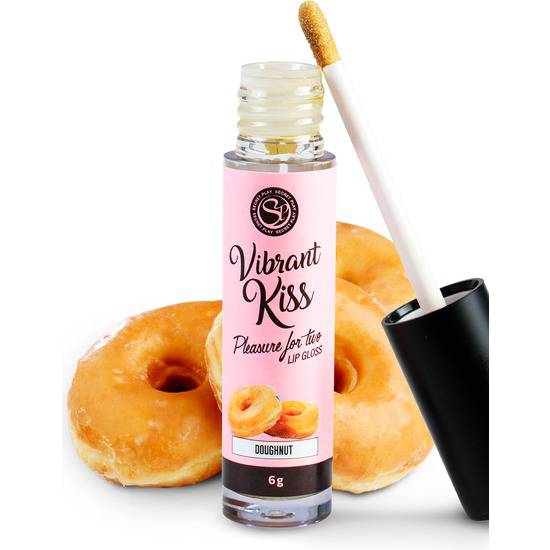 LIP GLOSS VIBRANT KISS - DONUT - Afrodisiácos Sabor - Sex Shop ARTICULOS EROTICOS