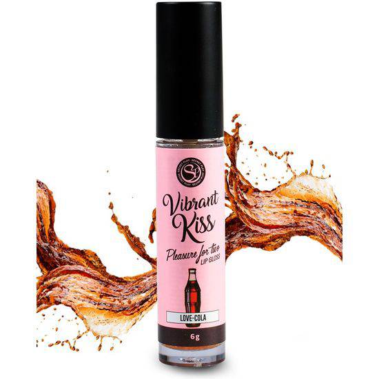 LIP GLOSS VIBRANT KISS - LOVE COLA - Afrodisiácos Sabor - Sex Shop ARTICULOS EROTICOS