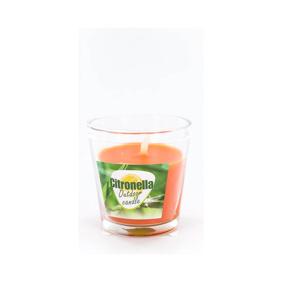 CITRONELLA VASO DE CRISTAL CON VELA PEQUEÑA NARANJA - Afrodisiácos Velas - Sex Shop ARTICULOS EROTICOS