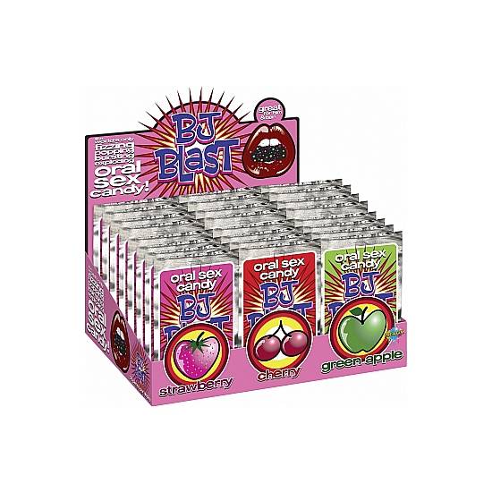 BJ BLAST CARAMELO SEXO ORAL SURTIDO DISPLAY 36 UDS - Decoración Eróticas - Sex Shop ARTICULOS EROTICOS