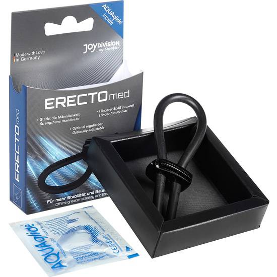 ANILLO SILICONA ERECTO MEDIANO - NEGRO - Juguetes Sexuales Anillo - Sex Shop ARTICULOS EROTICOS
