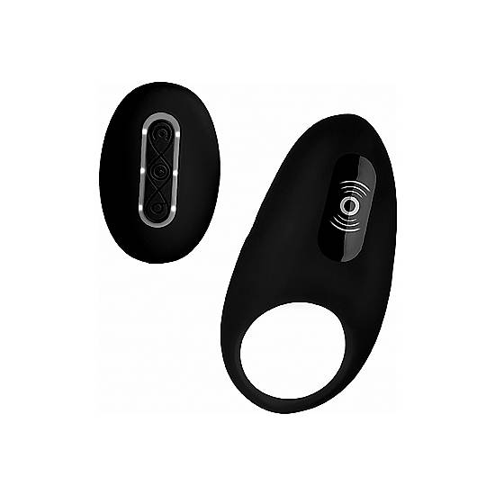 ANILLO VIBRADOR DE SILICONA CON CONTROL REMOTO - NEGRO - Juguetes Sexuales Anillo Vibrador - Sex Shop ARTICULOS EROTICOS