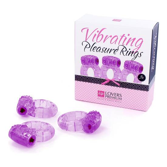 LOVERSPREMIUM - ANILLOS DE PLACER 3 UDS MORADO - Juguetes Sexuales Anillo Vibrador - Sex Shop ARTICULOS EROTICOS