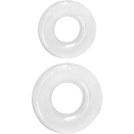 RENEGADE DOUBLE STACK  KIT DE 2 ANILLOS - TRANSPARENTE - Juguetes Sexuales Anillo Kit - Sex Shop ARTICULOS EROTICOS