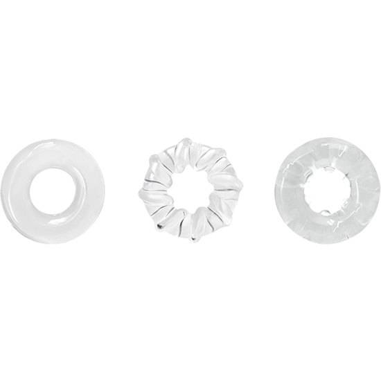 RENEGADE DYNO KIT DE ANILLOS - TRANSPARENTE - Juguetes Sexuales Anillo Kit - Sex Shop ARTICULOS EROTICOS