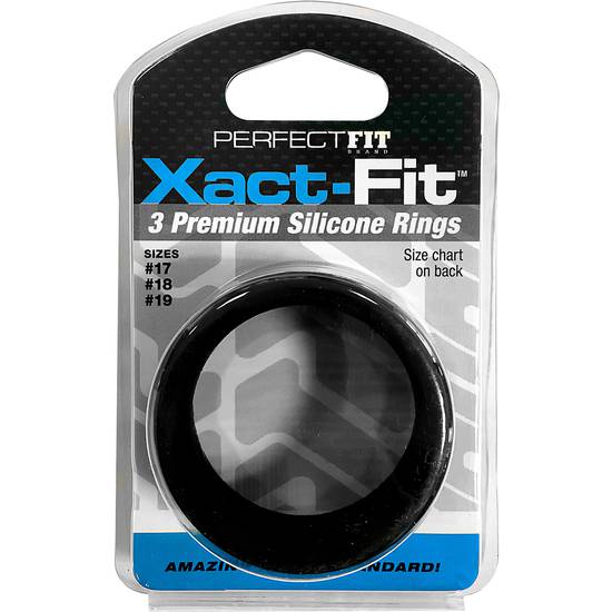 XACT FIT KIT 3 ANILLOS DE SILICONA - 4 CM, 4.5 CM Y 5 CM - Juguetes Sexuales Anillo Kit - Sex Shop ARTICULOS EROTICOS