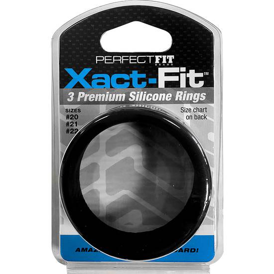 XACT FIT KIT 3 ANILLOS DE SILICONA - 5 CM, 5.3 CM Y 5,5 CM - Juguetes Sexuales Anillo Kit - Sex Shop ARTICULOS EROTICOS