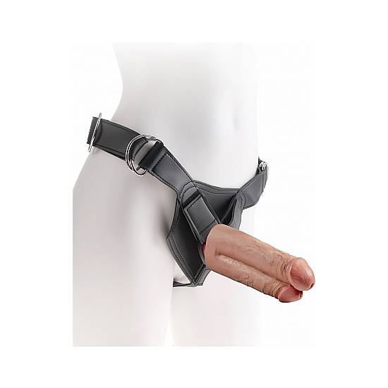 ARNÉS CON PENE DOBLE 19CM - MULATO - Arnes BDSM Bondage - Sex Shop ARTICULOS EROTICOS