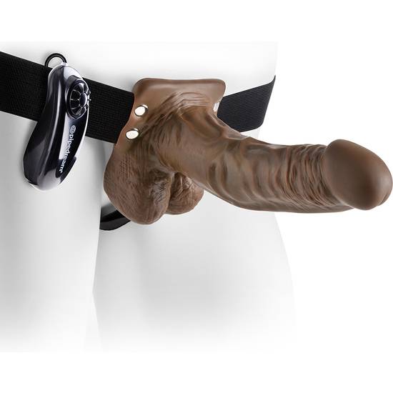 ARNÉS CON PENE VIBRADOR 18 CM MARRÓN - Arnes BDSM Bondage - Sex Shop ARTICULOS EROTICOS