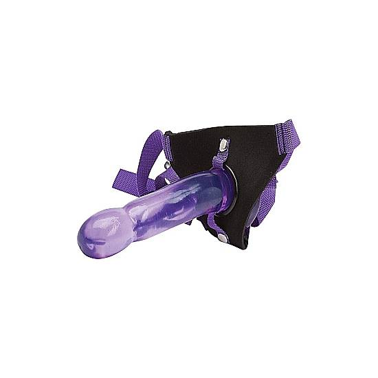 CLIMAX ARNÉS CON DILDO MORADO - Arnes BDSM Bondage - Sex Shop ARTICULOS EROTICOS