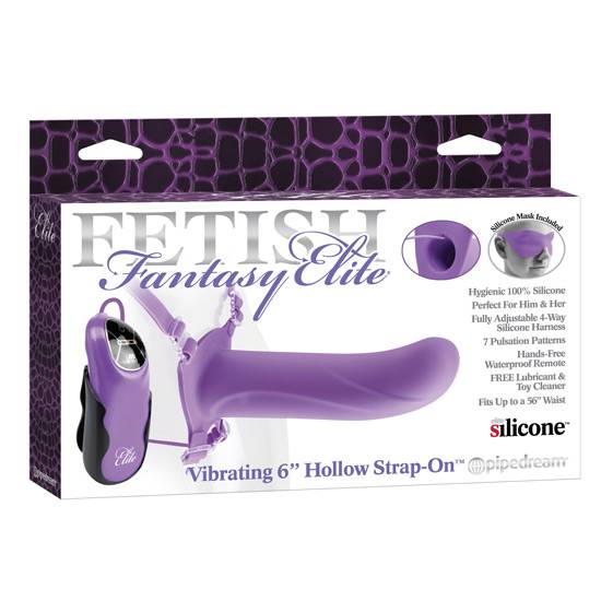 FETISH FANTASY ELITE ARNES HUECO VIBRADOR 15 CM LILA - Arnes BDSM Bondage - Sex Shop ARTICULOS EROTICOS