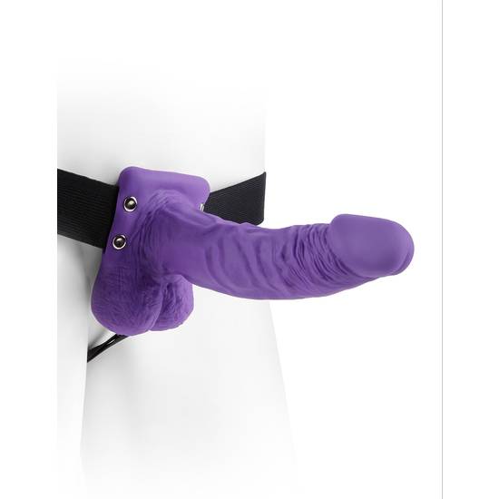 PENE REALÍSTICO CON ARNÉS 19 CM MORADO - Arnes BDSM Bondage - Sex Shop ARTICULOS EROTICOS