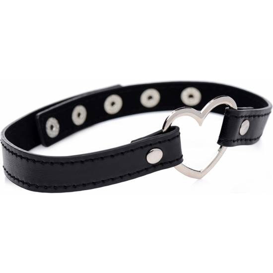 GARGANTILLA- DARK HEART CHROME - NEGRO - BDSM Bondage Collares - Sex Shop ARTICULOS EROTICOS